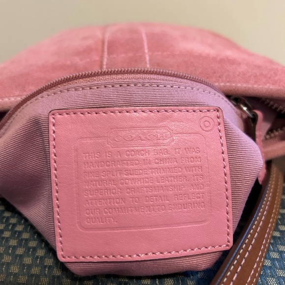 Coach Pink Suede Crossbody Bag - Picture 6 of 7